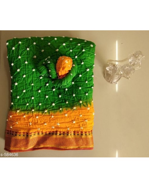 Lootkabazaar Charvi Alluring Cotton Bandhani Printed Sarees (LCACBPS004)